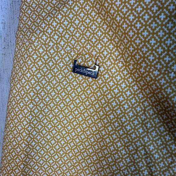 Peck & Peck Orange Geo Stretch Pants 10 | MSRP: $59 | Vibrant, Pull-On - Picture 4 of 7